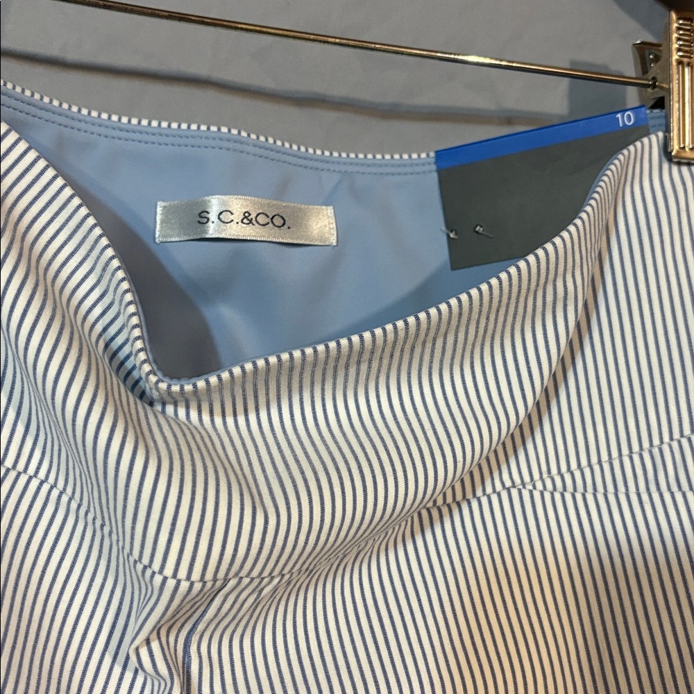 NWT S.C. & Co Tummy Control Pants - Blue and White - Picture 2 of 3
